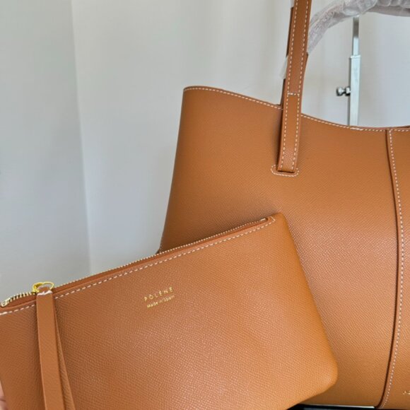 Polene Tan Leather Tote Bag - Picture 6 of 9